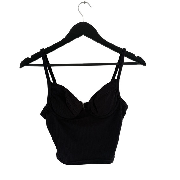 Vintage Ribbed Black Top - Picture 1 of 3